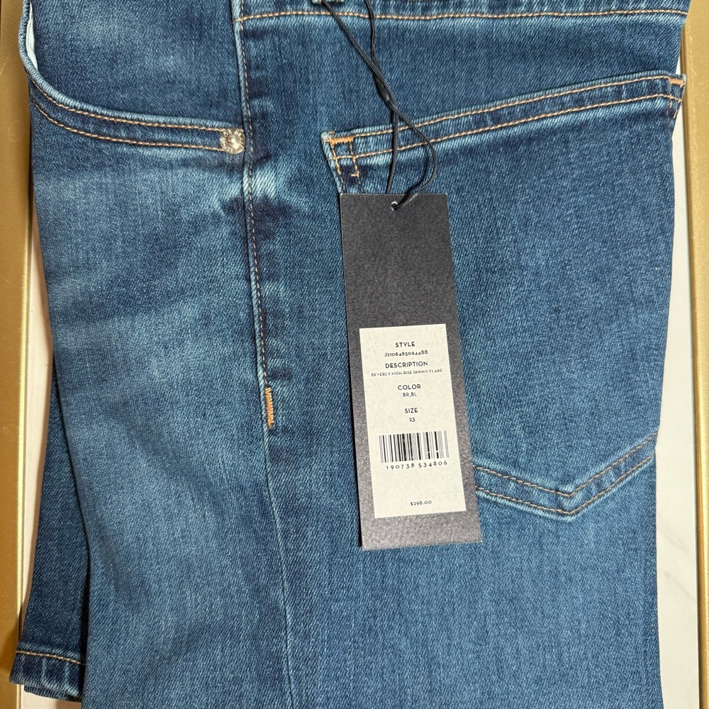 Veronica Beard - Beverly High Rise Skinny Flare Jean, size 23, BNWT - Picture 4 of 12